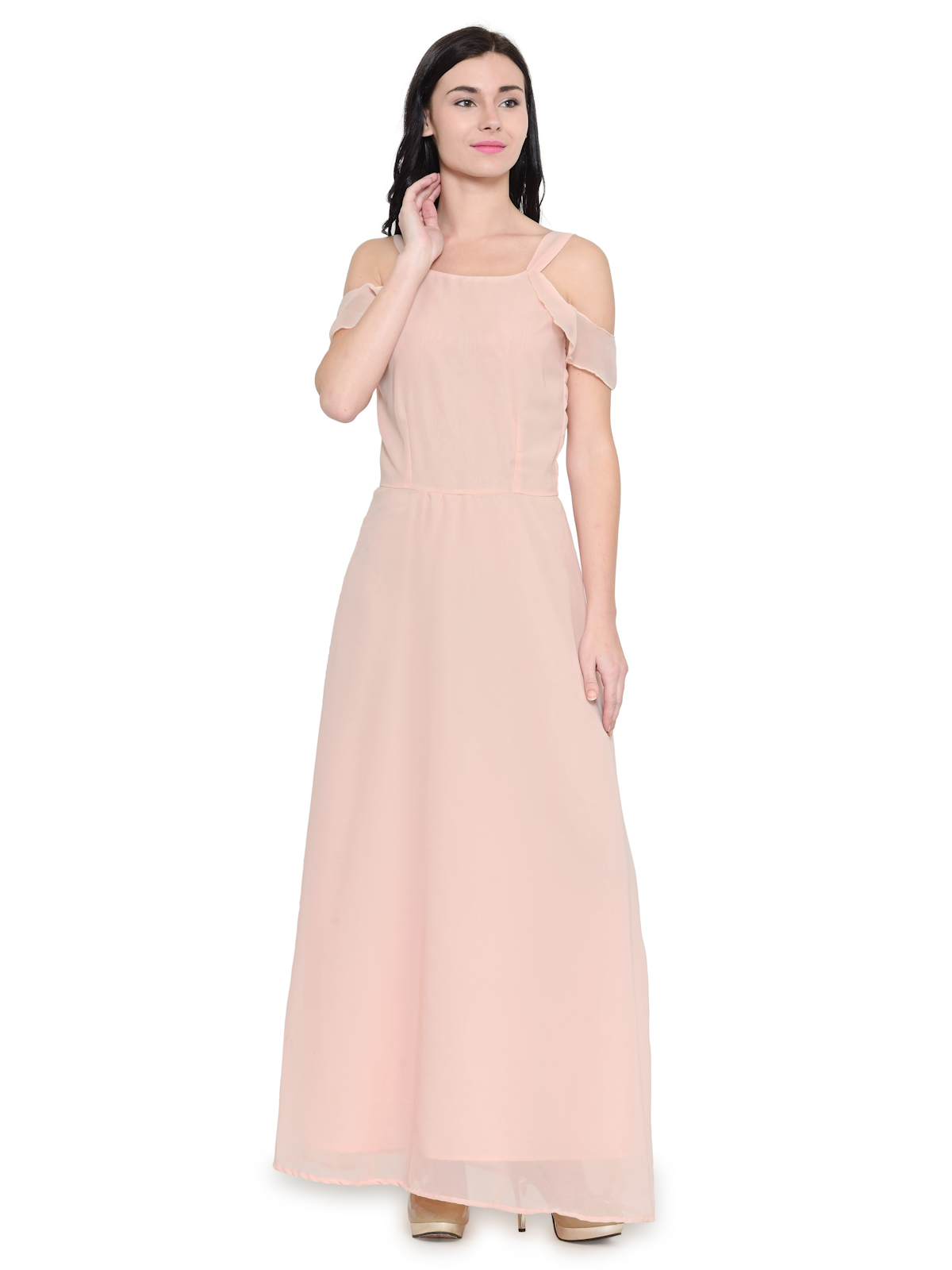 Florence Nude Sleevless Maxi Dress